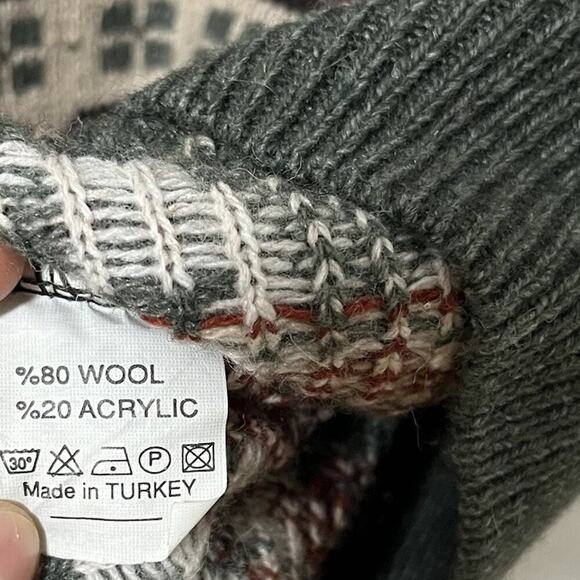 VTG Cozy Mens Wool Blend Novelty Christmas Sweater Size L Holiday Grandpacore - Picture 6 of 6